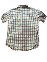 Load image into Gallery viewer, Marmot Shirt Adult Medium Teal Brown Plaid Button Up Casual Camp Outdoor Mens
