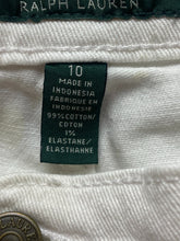 Load image into Gallery viewer, Lauren Ralph Lauren Pants Womens 10 (33x27) White Denim Stretch Casual Ladies
