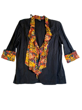 Load image into Gallery viewer, VTG Tofy 2 Piece Suit Jacket Womens 16 Wide Leg Pants 30x26 Southwest Aztec USA
