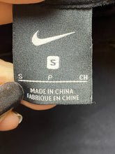 Load image into Gallery viewer, Nike Sweatshirt Adult Small Black Swoosh Center Spellout Hoodie Nylon Mens
