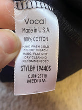 Load image into Gallery viewer, Vocal Shirt Womens Medium Black Drop Shoulder Cropped Oversized Mesh Sleeve NWOT
