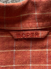 Load image into Gallery viewer, Roper Shirt Adult Extra Large Linen Blend Western Rodeo Flip Cuffs Contrast Mens
