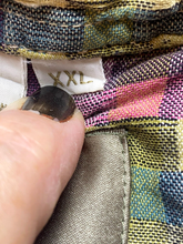 Load image into Gallery viewer, The Territory Ahead Shirt Adult 2XL XXL Rainbow Patchwork Texture Button Up Mens
