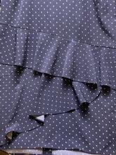 Load image into Gallery viewer, Eliza J Dress Womens 20W Navy White Polkadots Ruffle Trim Sheath Boho Plus Lady
