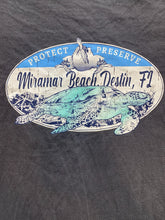 Load image into Gallery viewer, Miramar Beach Destin Shirt Adult Large Slate Gray Sea Turtle US Vintage Mens
