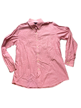 Load image into Gallery viewer, Tommy Hilfiger Shirt Adult Medium 15.5 Red White Stripes Button Up Dress Mens
