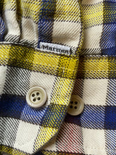 Load image into Gallery viewer, Marmot Shirt Adult Medium Yellow Button Up Flannel Plaid Casual Pocket Mens
