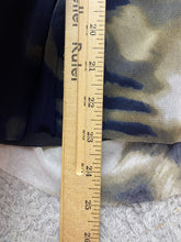 Load image into Gallery viewer, Elaua Kattau Shirt Womens Medium Navy Taupe Wrap Overlay Grunge USA Blouse Lady
