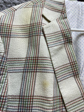 Load image into Gallery viewer, Alan Flusser Sport Coat Mens Medium Beige Plaid Single Breasted Suit Blazer Mens
