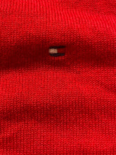 Load image into Gallery viewer, Tommy Hilfiger Sweater Womens Large Red V-Neck Outerwear Pullover Knit Ladies
