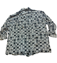Load image into Gallery viewer, VTG Pendleton Shirt Womens 3X Black White AOP Clubs Hearts Button Up USA Plus
