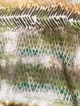 Load image into Gallery viewer, Catherines Shirt Womens 4X Green Brown Boho Tunic Lagenlook Swiss Dot Lace Plus
