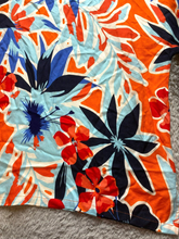 Load image into Gallery viewer, Soft Surroundings Shirt Womens PXL Petite Orange Blue Oversized Tropical Rayon
