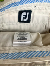 Load image into Gallery viewer, FJ FootJoy Pants Adult 38x32 Light Tan Straight Leg Flat Front Spandex Chino Men
