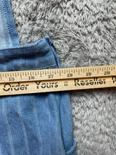 Load image into Gallery viewer, Umgee Overalls Womens Large Jumper Dress Denim Pinstriped Side Zip Pocket Ladies
