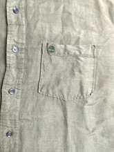 Load image into Gallery viewer, Timberland Shirt Adult Extra Large Sage Green Pocket Linen Rayon Casual Mens
