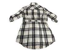 Load image into Gallery viewer, Ecko Red Shirt Women Medium Black White Plaid Button Up Tunic Rhino Brand Blouse
