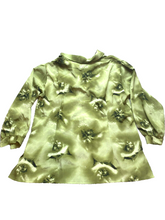 Load image into Gallery viewer, Handmade Shirt Womens 3X Green Button Up AOP Peasant Boho Whimsical Plus Ladies
