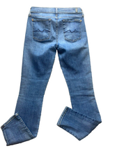 Load image into Gallery viewer, 7 For All Mankind Jeans Womens 29x29.5 Whiskered Skinny Spandex Stretch Denim
