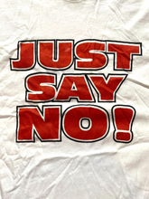 Load image into Gallery viewer, Vintage Just Say No Shirt Adult Medium White Single Stitch Indiana Mens
