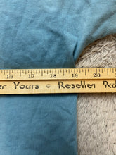 Load image into Gallery viewer, Nike Shirt Womens Medium Slate Blue Double Swoosh Logo Center Cropped Pullover
