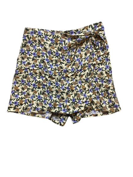 Hilo Hattie Skort Womens Small (28x3) AOP Flower Hawaiian Skirt Rayon Boho