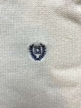 Load image into Gallery viewer, CHAPS Sweater Adult Extra Large Ivory Crest Embroidery Knitted Outerwear Mens
