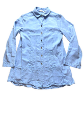Load image into Gallery viewer, Soft Surroundings Shirt Womens Extra Small Blue Island Breeze Boho Tencel Lyocel
