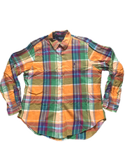Load image into Gallery viewer, Ralph Lauren Shirt Adult Extra Large Classic Fit Plaid Button Up Pony Rainbow
