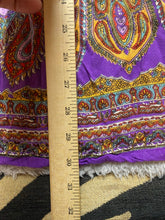 Load image into Gallery viewer, Angie Dress Womens Large Purple Rainbow Empire Waist AOP Paisley Boho Dashiki
