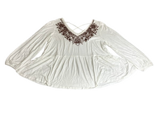 Load image into Gallery viewer, Emily Daniels Shirt Womens 2X White Boho Peasant Tunic Embroidered Plus Lady NWT
