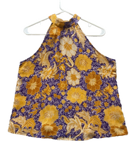 Load image into Gallery viewer, Cupcakes and Cashmere Shirt Womens Medium AOP Floral Boho Halter Tank Flowy
