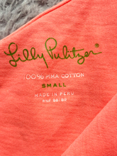 Load image into Gallery viewer, Lilly Pulitzer Shirt Womens Small Peach One Shoulder Ruffle Trim Wynne Neveah
