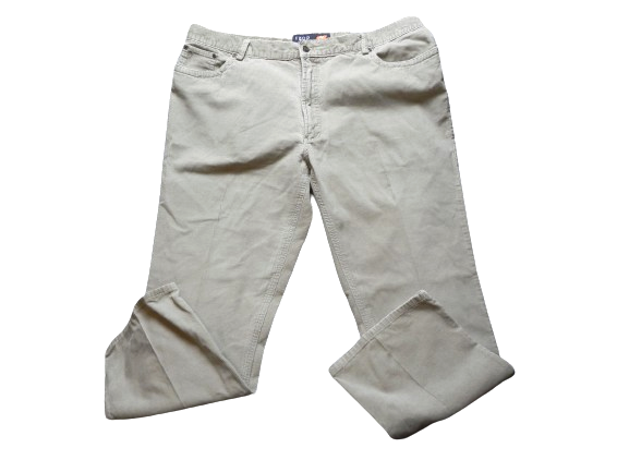 IZOD Jeans Adult 42x32 Straight Leg Corduroy Flat Front Casual 5 Pockets Mens