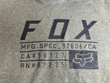Load image into Gallery viewer, FOX Sweatshirt Adult Medium Gray Black Hoodie Sweater Racing Fleece Pullover Men
