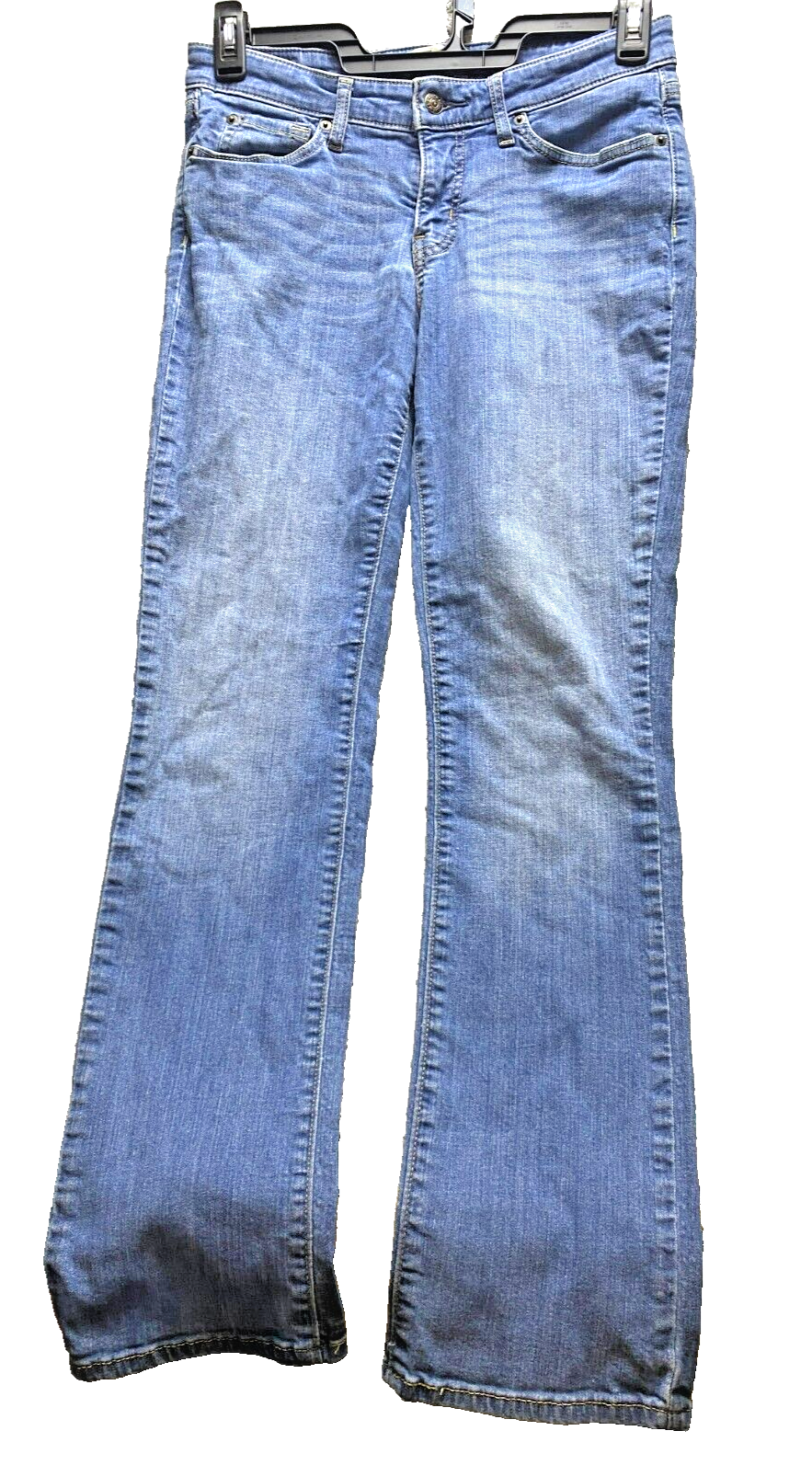 Levis Jeans Womens 8M (31x30) Blue Denim Mid Rise Straight Whiskered Signature