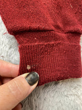 Load image into Gallery viewer, VTG IZOD Sweater Adult Extra Large Maroon Embroidered Logo Knitted Cardigan Mens
