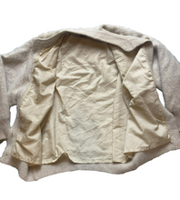 Load image into Gallery viewer, Angora Sweater Womens Small Beige Button Up Cardigan Embroidery Pearl Beaded
