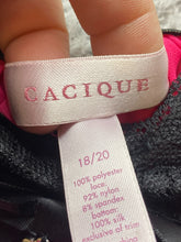 Load image into Gallery viewer, Cacique Nightgown Womens 18/20 Black Pink Lingerie Nylon Spandex Babydoll Lace
