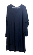 Load image into Gallery viewer, Soft Surroundings Dress Womens Large Marla Draped Asymmetrical Lagenlook Layered
