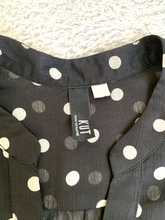 Load image into Gallery viewer, Kut From the Kloth Shirt Womens Small Black Polkadots Button Up Sheer Ladies
