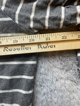 Load image into Gallery viewer, BB Dakota Dress Womens Large Gray White Bell Sleeve Hippie Spandex Viscose Tunic
