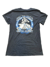 Load image into Gallery viewer, Ride The Rogue Shirt Adult Small Black Galice Resort Motorcycle Skeleton Mens
