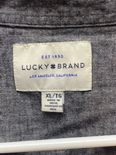 Load image into Gallery viewer, Lucky Brand Shirt Adult Extra Large Chambray Button Up Collared Pockets Mens
