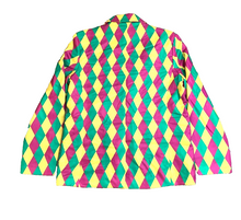 Load image into Gallery viewer, Cesnleoik Jacket Adult Medium Yellow Green Pink Mardi Gras Linen Sport Mens NWT

