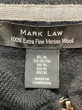 Load image into Gallery viewer, Mark Law Sweater Adult Extra Large Black Fine Merino Wool Zip Up Outerwear Mens
