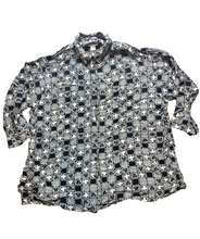 Load image into Gallery viewer, VTG Pendleton Shirt Womens 3X Black White AOP Clubs Hearts Button Up USA Plus
