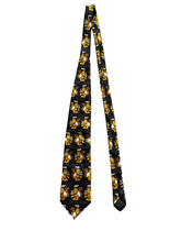 Load image into Gallery viewer, Vintage Garfield Neck Tie Adult Black AOP Cartoon Comic Paws Addiction Mens
