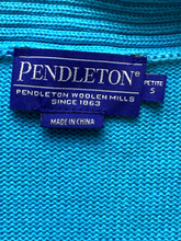 Load image into Gallery viewer, Pendleton Sweater Womens Small Blue Button Front Cardigan Woolen Mills Oversized
