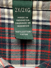 Load image into Gallery viewer, Lauren Ralph Lauren Shirt Womens 2X Red Brown Plaid Button Up Flannel Jeans Co.
